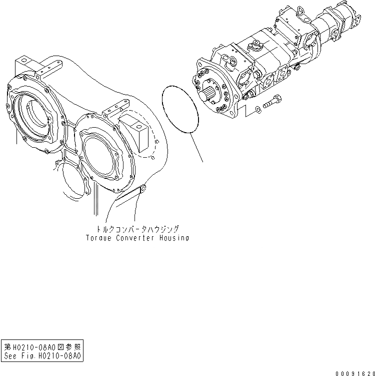 Схема запчастей Komatsu WA1200-3 - ЗАДН. РАМА (ТРАНСМИССИЯ И ГИДРОТРАНСФОРМАТОР ASSEMBLY) (НАСОС РУЛЕВ. УПРАВЛ-Я КОМПОНЕНТЫ)(№79-) ОСНОВН. КОМПОНЕНТЫ И РЕМКОМПЛЕКТЫ