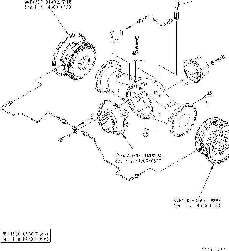 Схема запчастей Komatsu WA1200-3 - ЗАДН. РАМА (ЗАДНИЙ ДИФФЕРЕНЦИАЛ) (САПУН)(№79-) ОСНОВН. КОМПОНЕНТЫ И РЕМКОМПЛЕКТЫ