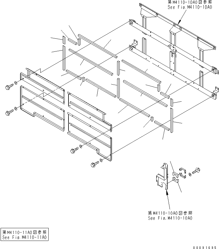 Схема запчастей Komatsu WA1200-3 - ЗАДН. РАМА (BULKHEAD) (ПОДУШКИ И УПЛОТНЕНИЕ) (/)(№79-) ОСНОВН. КОМПОНЕНТЫ И РЕМКОМПЛЕКТЫ