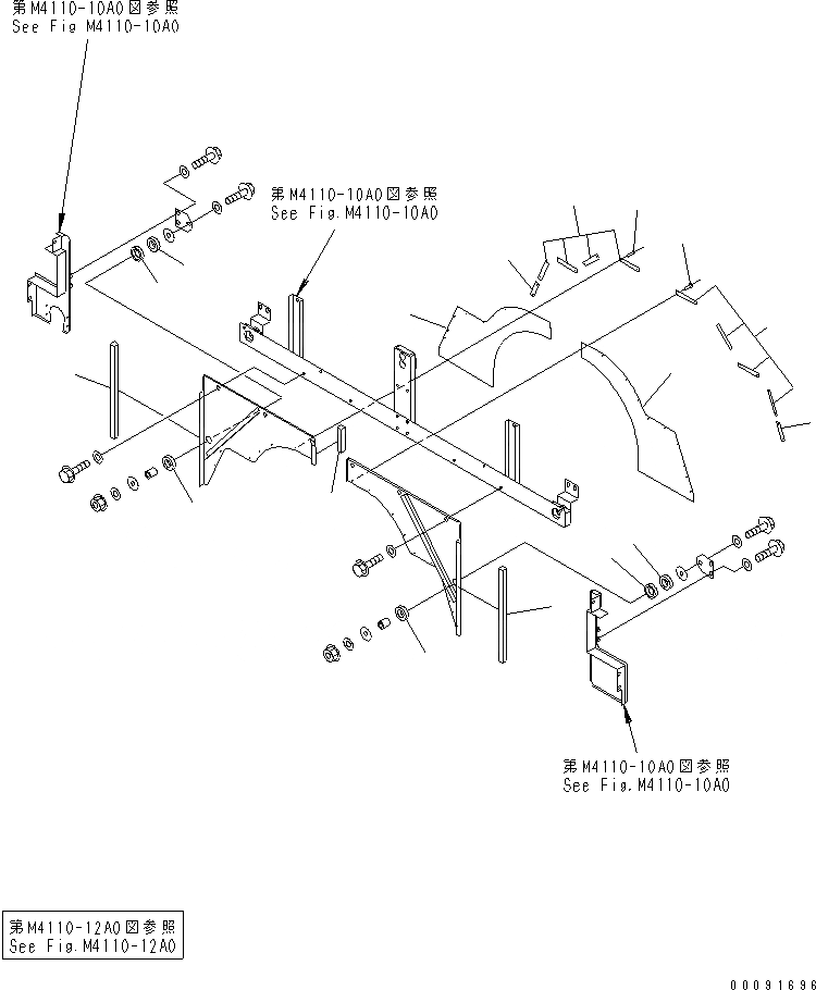 Схема запчастей Komatsu WA1200-3 - ЗАДН. РАМА (BULKHEAD) (ПОДУШКИ И УПЛОТНЕНИЕ) (/)(№79-) ОСНОВН. КОМПОНЕНТЫ И РЕМКОМПЛЕКТЫ