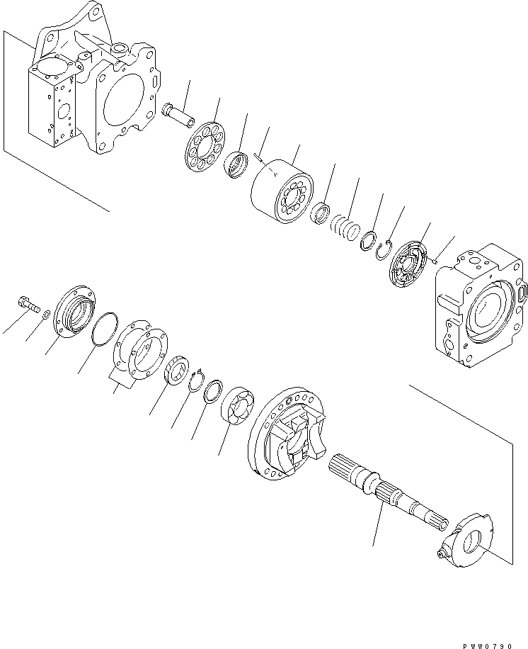 Схема запчастей Komatsu WA1200-3 - ПОГРУЗ. НАСОС (/) (NO. НАСОС) ОСНОВН. КОМПОНЕНТЫ И РЕМКОМПЛЕКТЫ