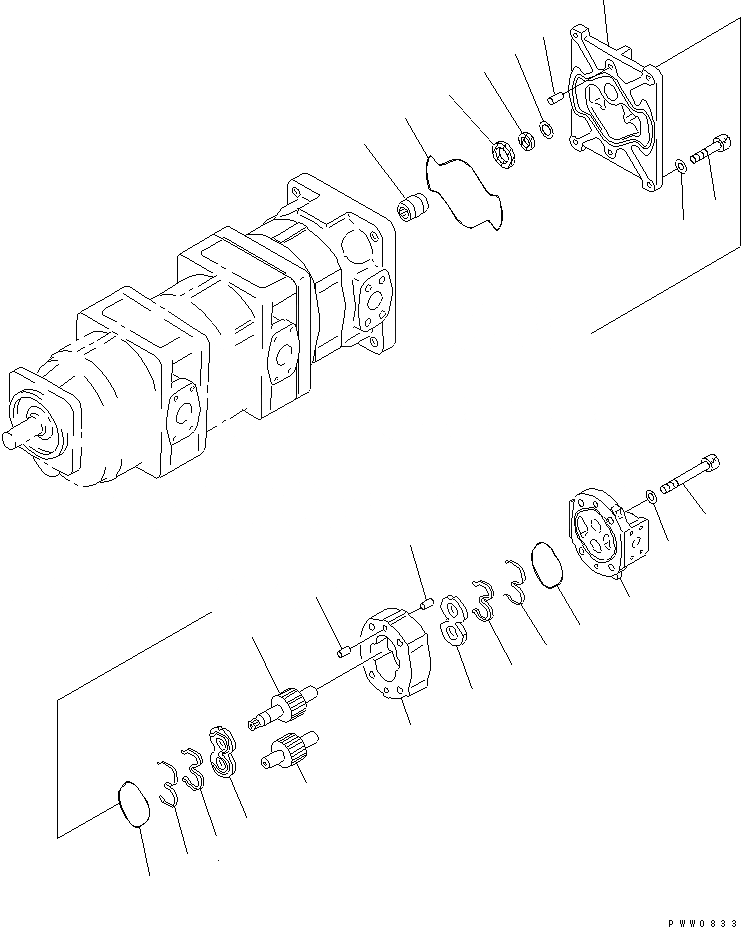 Схема запчастей Komatsu WA1200-3 - HYDRAURIC НАСОС (/)(№-8) ОСНОВН. КОМПОНЕНТЫ И РЕМКОМПЛЕКТЫ