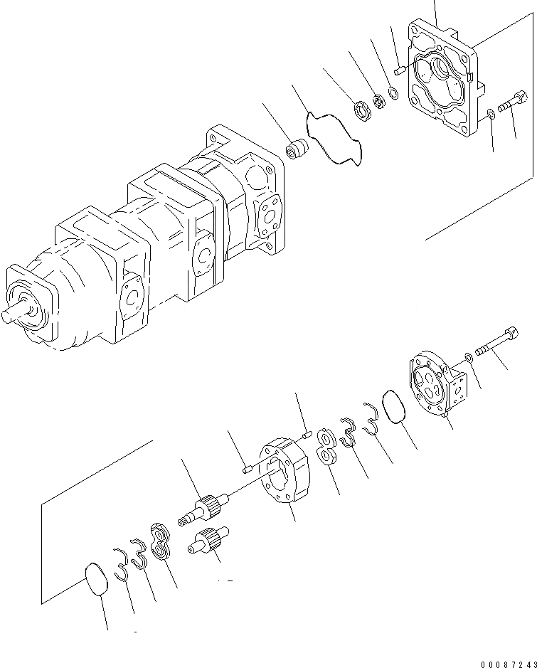 Схема запчастей Komatsu WA1200-3 - HYDRAURIC НАСОС (/)(№8-) ОСНОВН. КОМПОНЕНТЫ И РЕМКОМПЛЕКТЫ