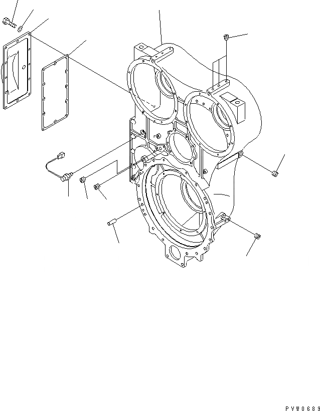 Схема запчастей Komatsu WA1200-3 - ГИДРОТРАНСФОРМАТОР ВХОД ПЕРЕДАЧА (/) (КОРПУС) ГИДРОТРАНСФОРМАТОР И ТРАНСМИССИЯ