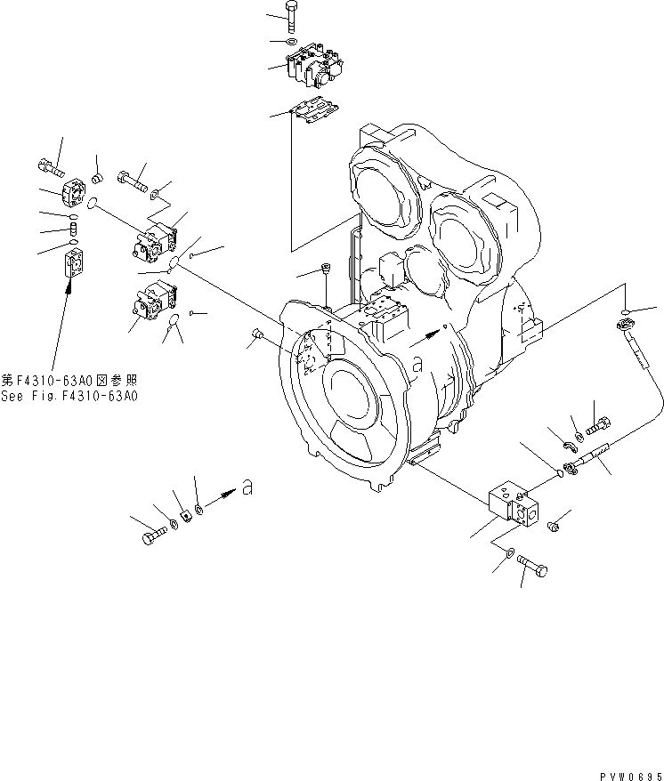 Схема запчастей Komatsu WA1200-3 - ГИДРОТРАНСФОРМАТОР КЛАПАН (/) ГИДРОТРАНСФОРМАТОР И ТРАНСМИССИЯ