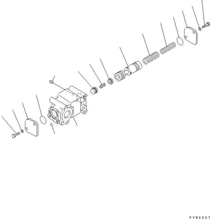 Схема запчастей Komatsu WA1200-3 - ГИДРОТРАНСФОРМАТОР КЛАПАН (/) ГИДРОТРАНСФОРМАТОР И ТРАНСМИССИЯ