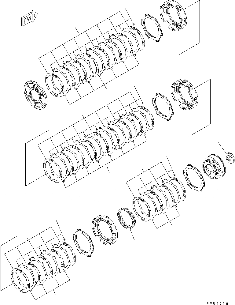 Схема запчастей Komatsu WA1200-3 - ТРАНСМИССИЯ DISC ГИДРОТРАНСФОРМАТОР И ТРАНСМИССИЯ