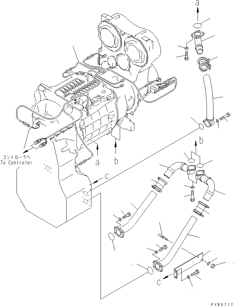 Схема запчастей Komatsu WA1200-3 - ТРАНСМИССИЯ WIRNING Э/ПРОВОДКА И ТРУБЫ (/) ГИДРОТРАНСФОРМАТОР И ТРАНСМИССИЯ