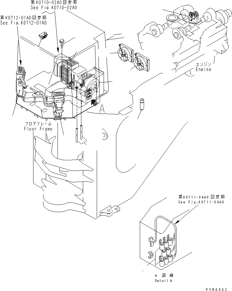 Схема запчастей Komatsu WA1200-3 - КОНДИЦ. ВОЗДУХА (БЛОК КОНДИЦ. ВОЗДУХА)(№-) КАБИНА ОПЕРАТОРА И СИСТЕМА УПРАВЛЕНИЯ