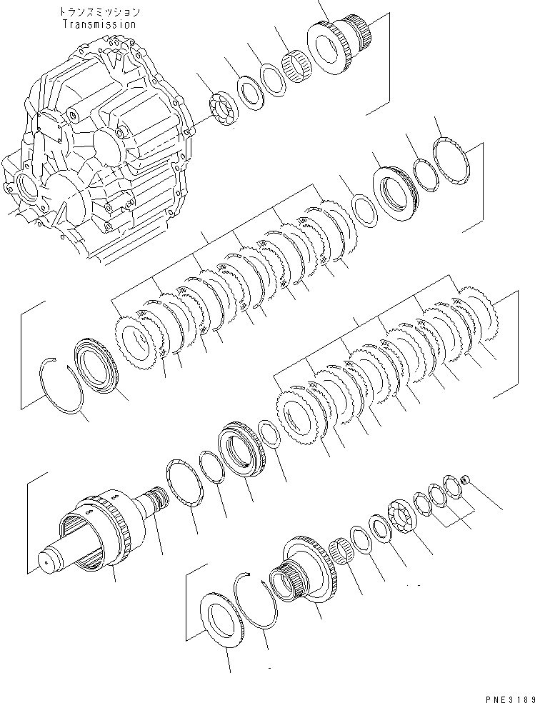 Схема запчастей Komatsu WA120L-3 - ТРАНСМИССИЯ (3-Я И 4-Я МУФТА) ТРАНСМИССИЯ