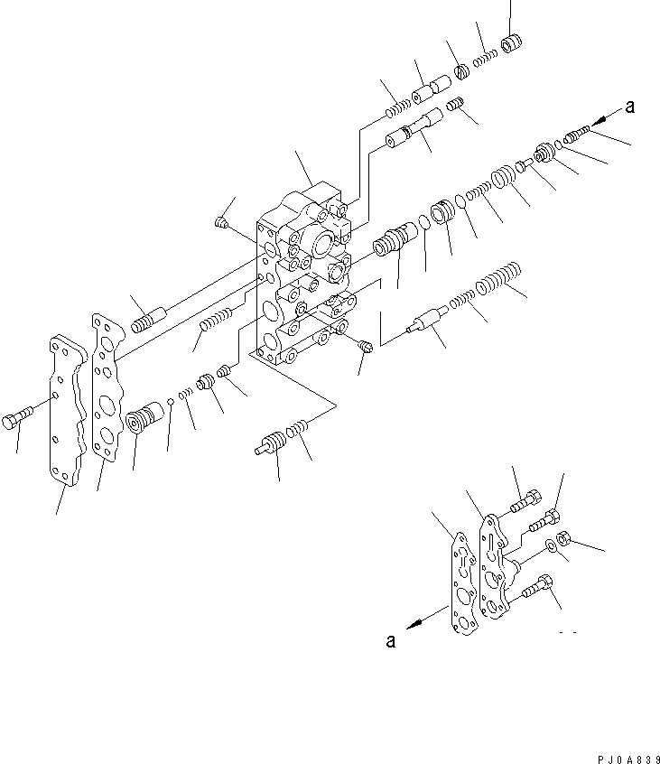 Схема запчастей Komatsu WA120L-3 - КЛАПАН УПРАВЛЕНИЯ ТРАНСМИССИЕЙ (/) (ВЕРХНИЙ КЛАПАН) ТРАНСМИССИЯ