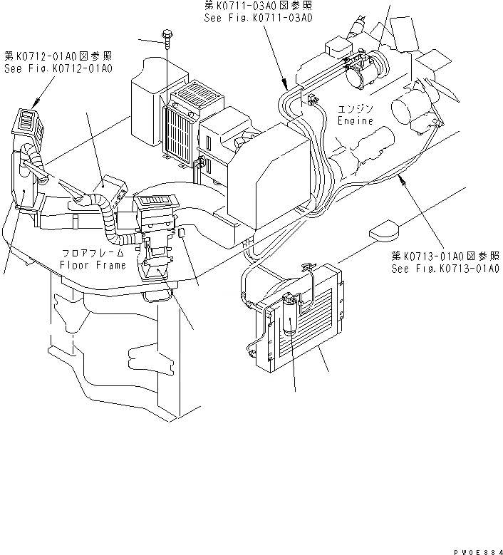 Схема запчастей Komatsu WA120L-3 - КОНДИЦ. ВОЗДУХА (С КАБИНОЙ)(№-) OPERATIORS ОБСТАНОВКА И СИСТЕМА УПРАВЛЕНИЯ