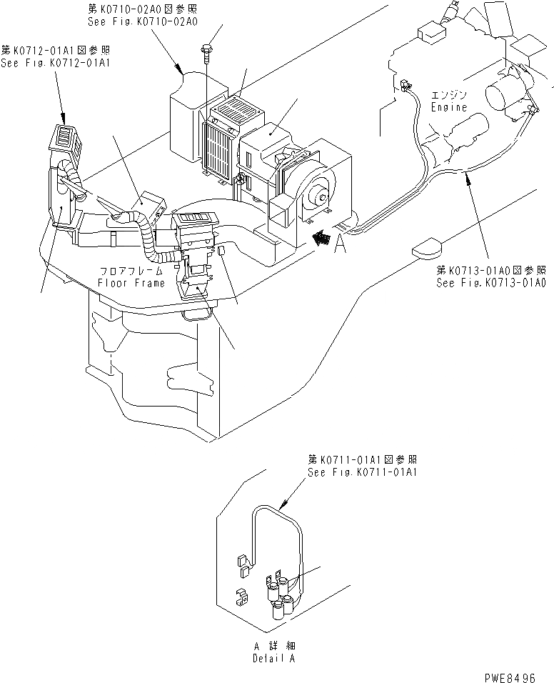 Схема запчастей Komatsu WA120L-3 - ОБОГРЕВАТЕЛЬ. И АНТИОБЛЕДЕНИТЕЛЬ(№-) OPERATIORS ОБСТАНОВКА И СИСТЕМА УПРАВЛЕНИЯ