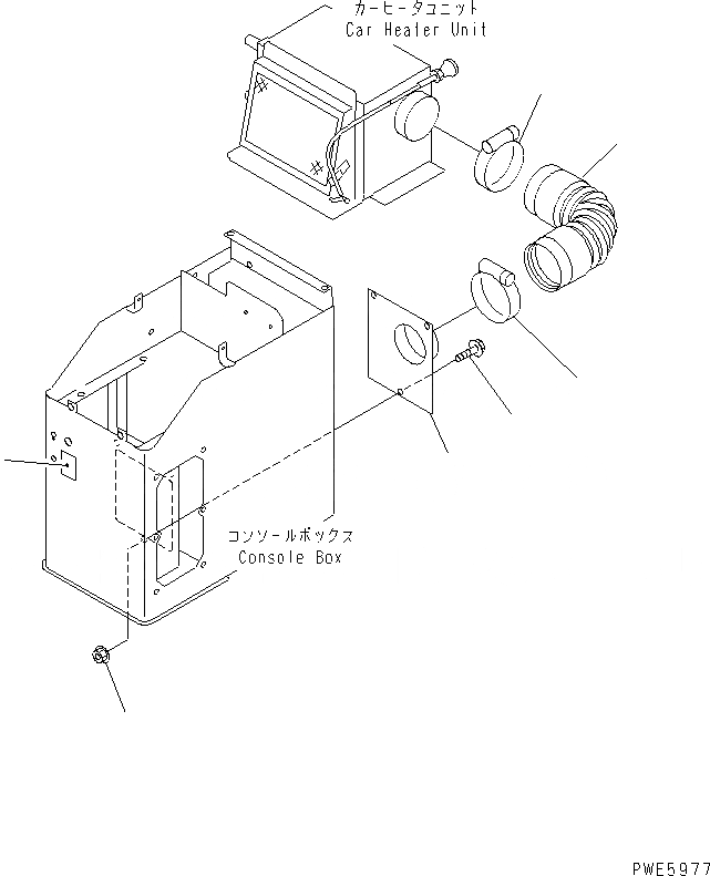 Схема запчастей Komatsu WA120L-3 - КОНСОЛЬН. БЛОК КОМПОНЕНТЫ (ОБОГРЕВАТЕЛЬ.)(№-) OPERATIORS ОБСТАНОВКА И СИСТЕМА УПРАВЛЕНИЯ