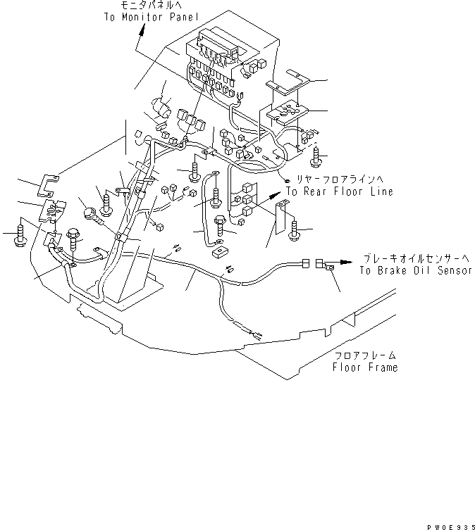 Схема запчастей Komatsu WA120L-3 - ПОЛ (ПОЛ Э/ПРОВОДКА)(№-) OPERATIORS ОБСТАНОВКА И СИСТЕМА УПРАВЛЕНИЯ