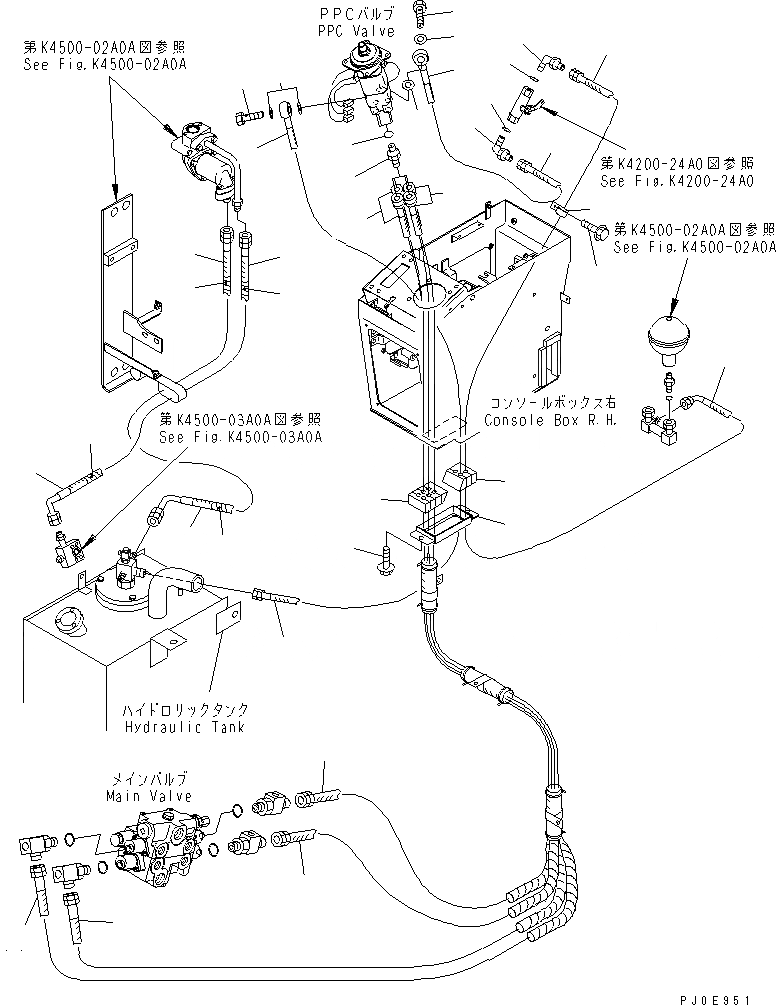 Схема запчастей Komatsu WA120L-3 - УПРАВЛЕНИЕ ПОГРУЗКОЙ (P.P.C. ТРУБЫ)(№-) OPERATIORS ОБСТАНОВКА И СИСТЕМА УПРАВЛЕНИЯ