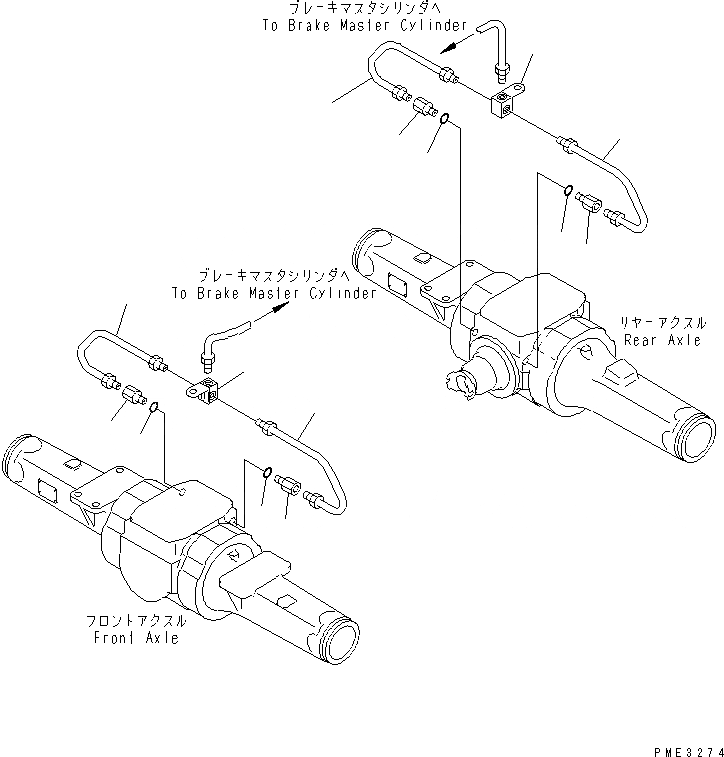 Схема запчастей Komatsu WA120L-3 - ТОРМОЗНАЯ ГИДРОЛИНИЯ OPERATIORS ОБСТАНОВКА И СИСТЕМА УПРАВЛЕНИЯ