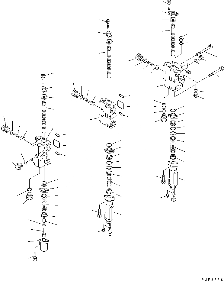 Схема запчастей Komatsu WA120L-3 - УПРАВЛЯЮЩ. КЛАПАН (3-Х СЕКЦИОНН.) (/) (С ECSS)(№-) ОСНОВН. КОМПОНЕНТЫ И РЕМКОМПЛЕКТЫ