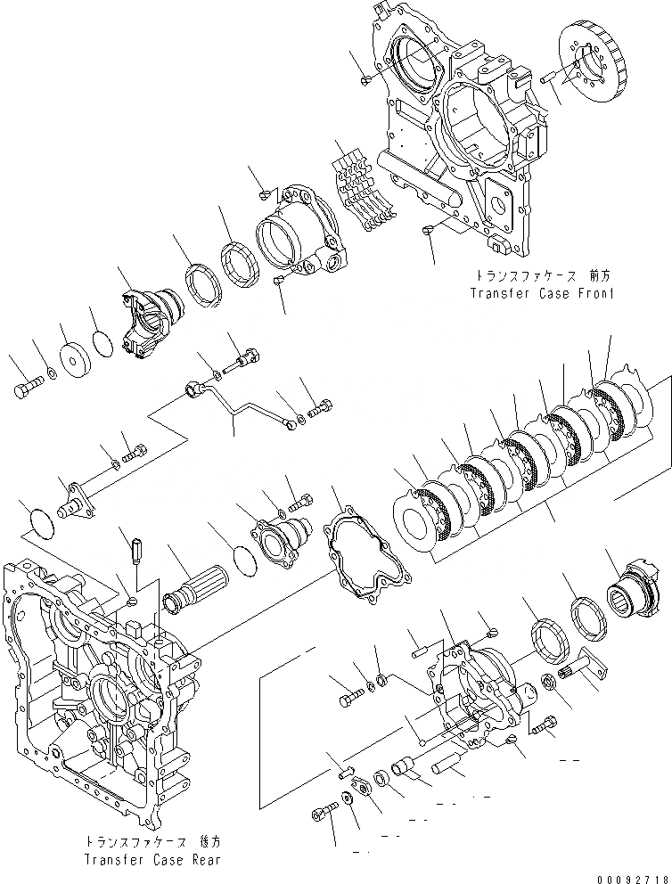 Схема запчастей Komatsu WA150-5 - ПЕРЕДАЧА (/) (СОЕДИНЕНИЕ)(№77-) СИЛОВАЯ ПЕРЕДАЧА