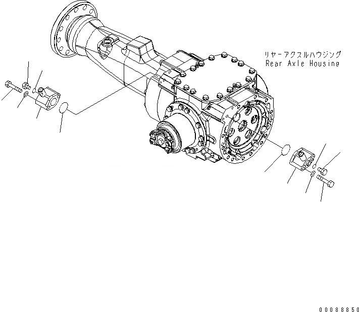 Схема запчастей Komatsu WA150-5 - ЗАДН. МОСТ (ДИФФЕРЕНЦ.) (КЛАПАН)(№78-) СИЛОВАЯ ПЕРЕДАЧА