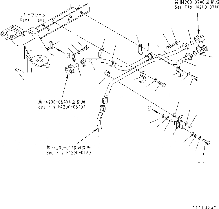 Схема запчастей Komatsu WA150-5 - ГИДРОЛИНИЯ (ВОЗВРАТ. ЛИНИЯ)(№797-) ГИДРАВЛИКА
