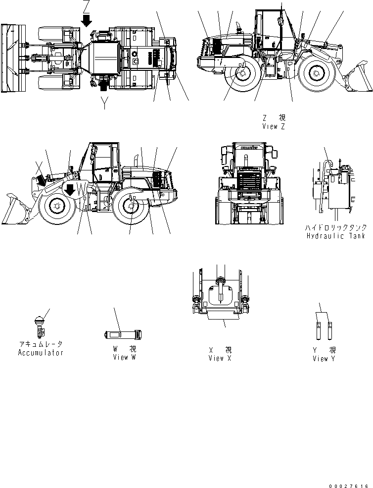 Схема запчастей Komatsu WA150-5 - МАРКИРОВКА (ИСПАНИЯ) (PICTORIAL) МАРКИРОВКА