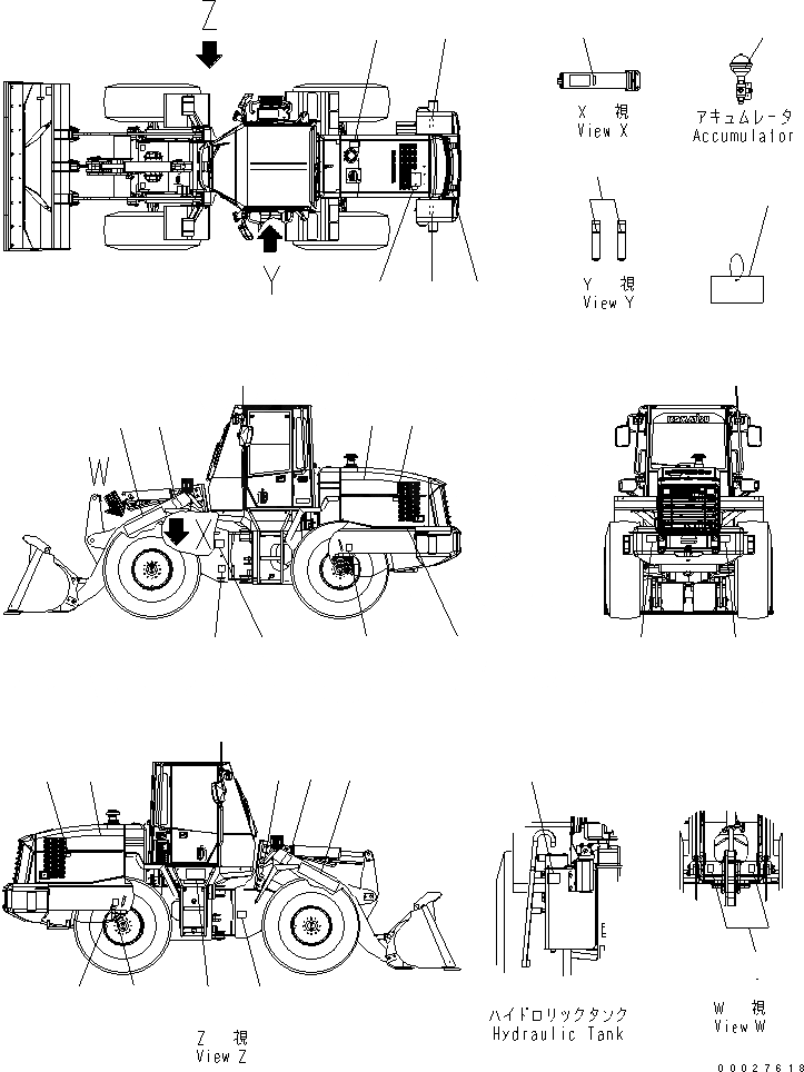 Схема запчастей Komatsu WA150-5 - МАРКИРОВКА (АНГЛ.) МАРКИРОВКА