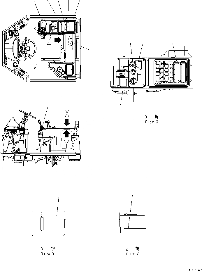 Схема запчастей Komatsu WA150-5 - МАРКИРОВКА (ПОЛ ТАБЛИЧКИ) (АНГЛ.) (PICTORIAL) МАРКИРОВКА