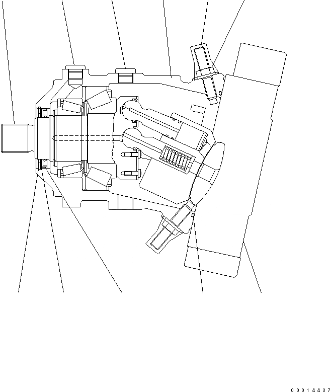 Схема запчастей Komatsu WA150-5 - HST МОТОР (/) ОСНОВН. КОМПОНЕНТЫ И РЕМКОМПЛЕКТЫ