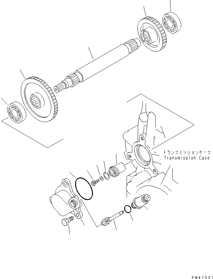 Схема запчастей Komatsu WA150-3-X - ТРАНСМИССИЯ (3 И 4 ПРИВОД)(№-) ТРАНСМИССИЯ