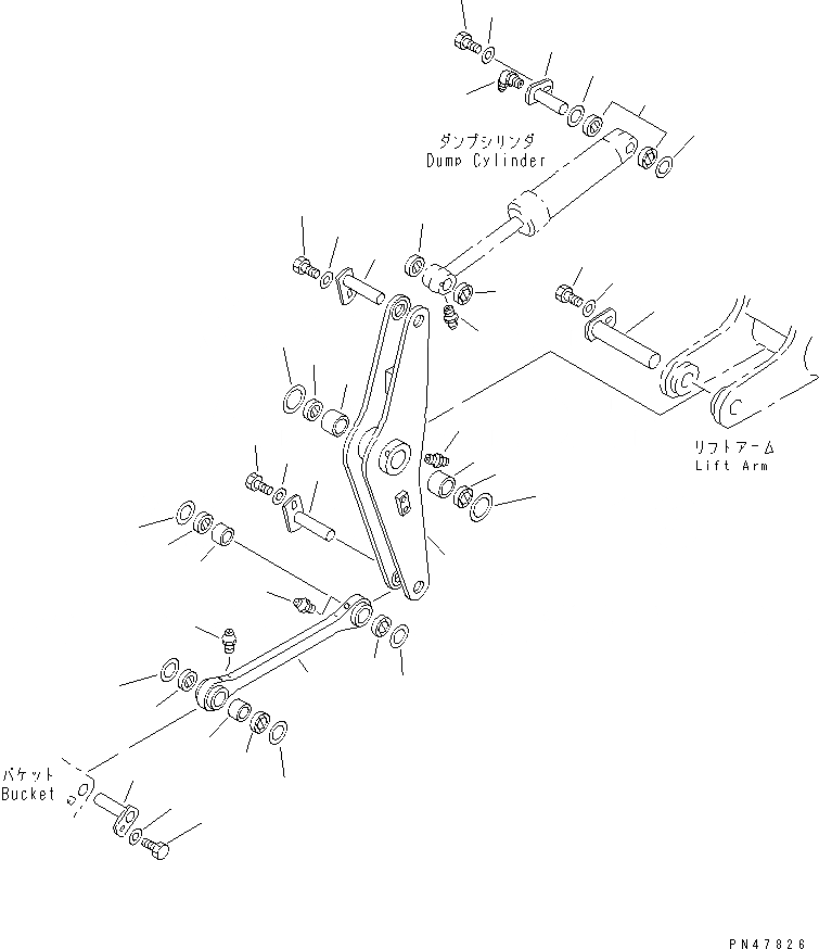 Схема запчастей Komatsu WA150-3-X - PIZZA HAT КАБИНА (/) (ЭЛЕМЕНТЫ КРЕПЛЕНИЯ)(№-) РАМА И ЧАСТИ КОРПУСА