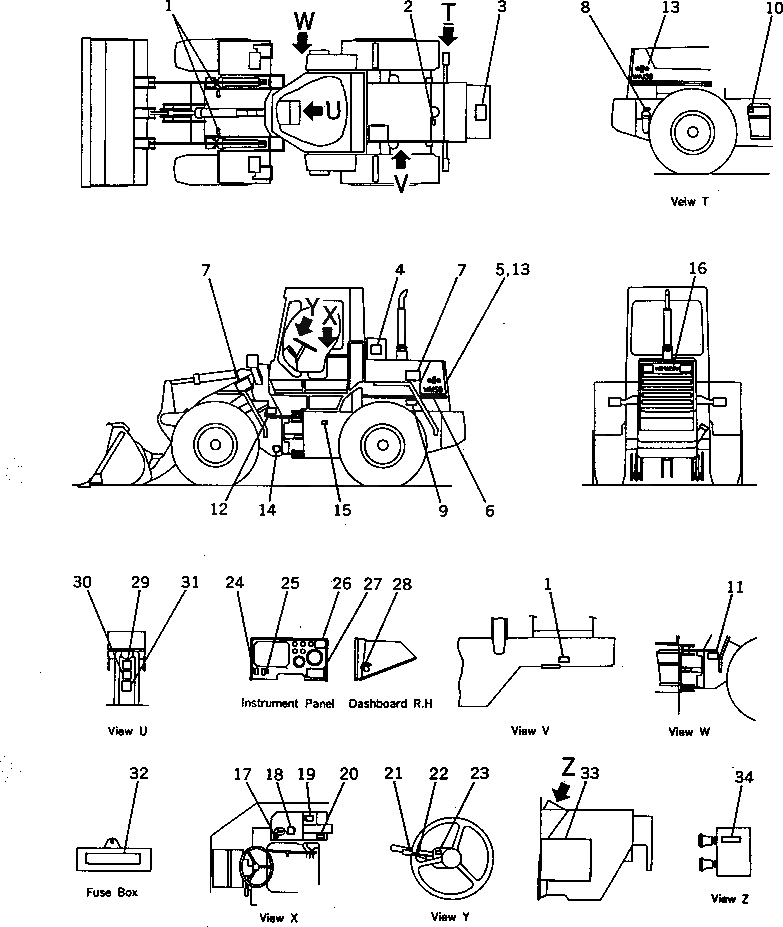 Схема запчастей Komatsu WA150-1 - МАРКИРОВКА (TBG/ABE СПЕЦ-Я.)(№-9999) СПЕЦ. APPLICATION ЧАСТИ