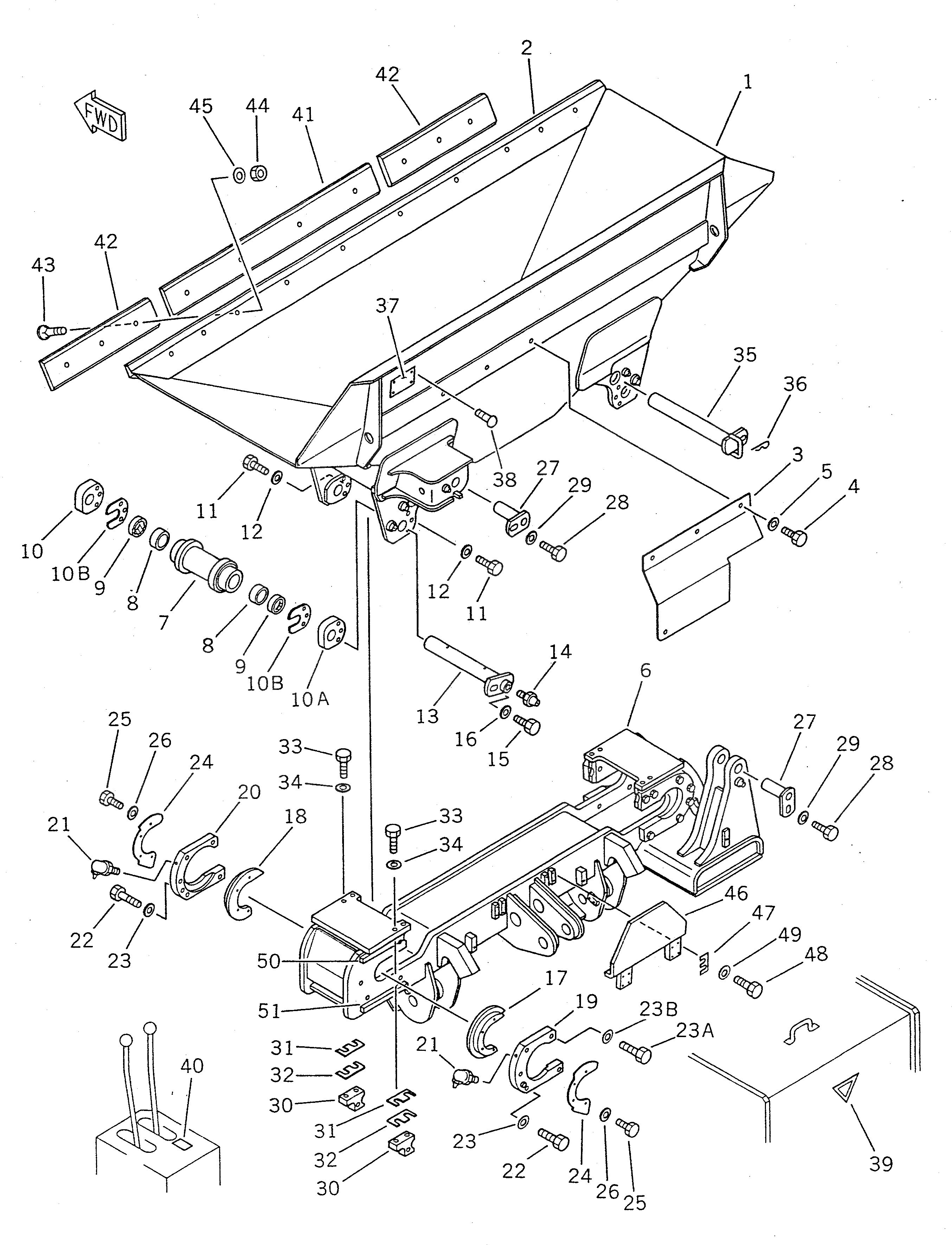 Схема запчастей Komatsu WA150-1 - КОВШ С 2-СТОРОНН. РАЗГРУЗКОЙ(№-.) СПЕЦ. APPLICATION ЧАСТИ