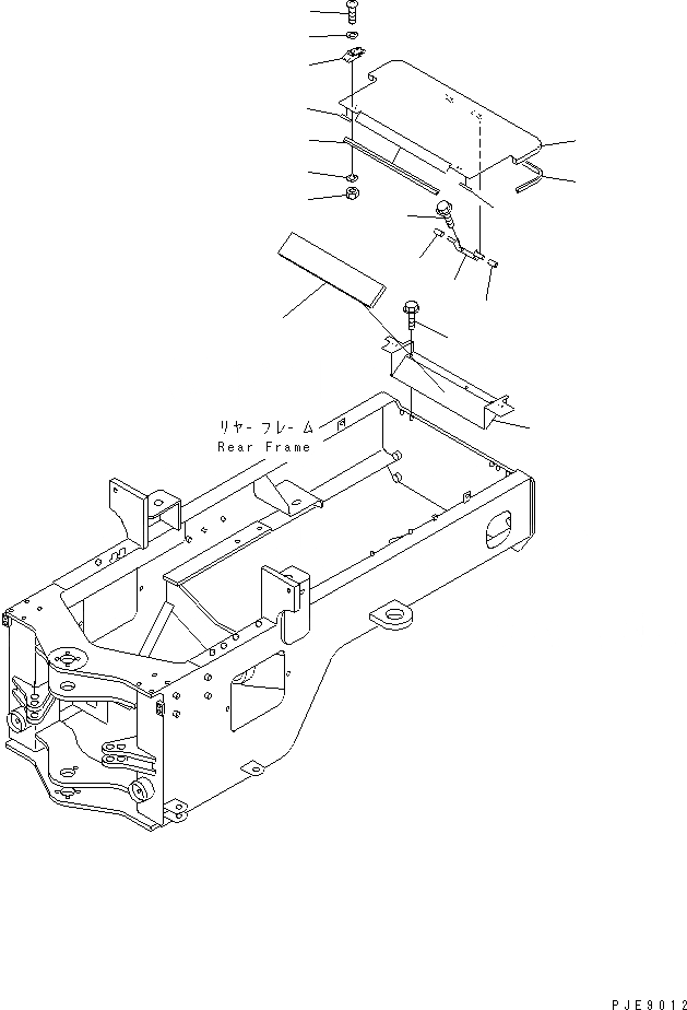 Схема запчастей Komatsu WA150-3 - БЛОКИР. ШАНГА И КРЫШКА(SUPER SILENT ЧАСТИ) (/) ОСНОВНАЯ РАМА И ЕЕ ЧАСТИ