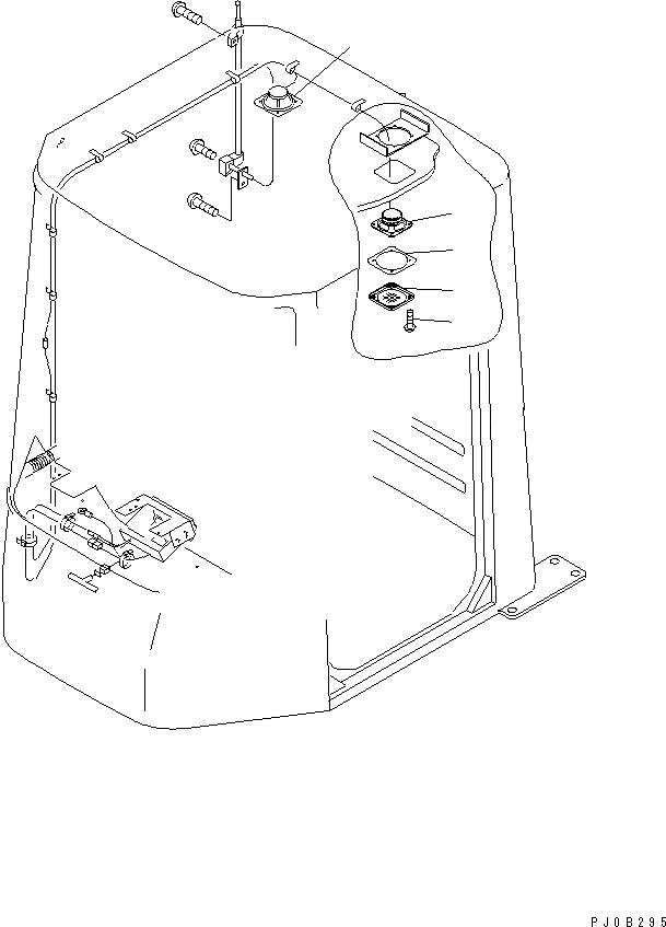 Схема запчастей Komatsu WA150-3 - КАБИНА ROPS (ГРОМКОГОВОРИТ.) (С A.M.¤F.M. РАДИО)(№-) КАБИНА ОПЕРАТОРА И СИСТЕМА УПРАВЛЕНИЯ