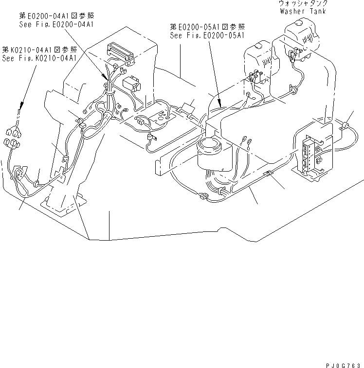 Схема запчастей Komatsu WA150-3-SN - ПОЛ (ПОЛ Э/ПРОВОДКА /) (С КАБИНОЙ ДЛЯ 2 ЧЕЛ.)(№-) КАБИНА ОПЕРАТОРА И СИСТЕМА УПРАВЛЕНИЯ