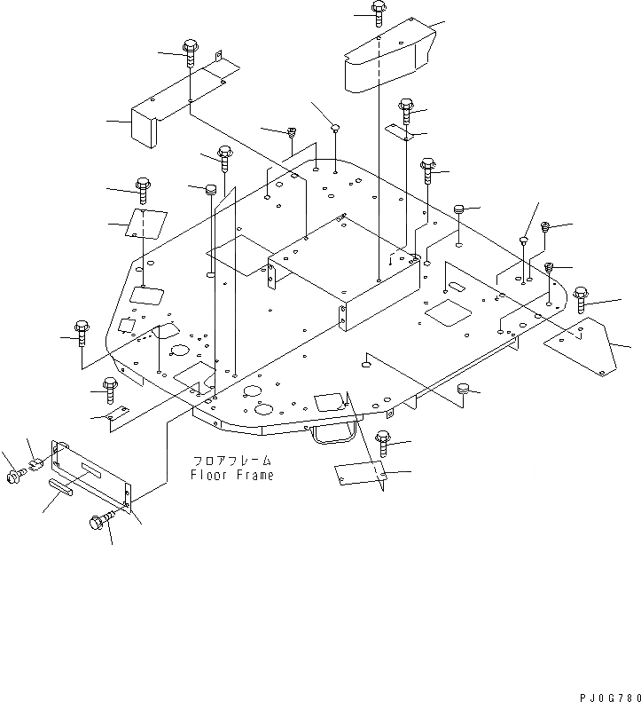 Схема запчастей Komatsu WA150-3-SN - ПОЛ (COVER) (КОНДИЦ. ВОЗДУХА И ОБОГРЕВАТЕЛЬ.)(№-) КАБИНА ОПЕРАТОРА И СИСТЕМА УПРАВЛЕНИЯ