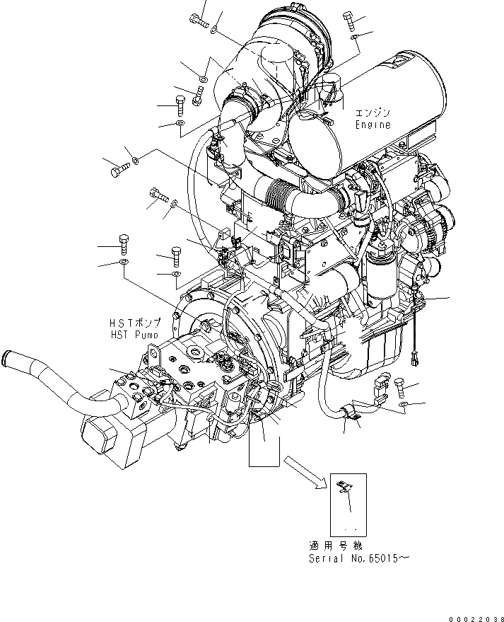 Схема запчастей Komatsu WA150-5 - Э/ПРОВОДКА ДВИГАТЕЛЯ (/) КОМПОНЕНТЫ ДВИГАТЕЛЯ