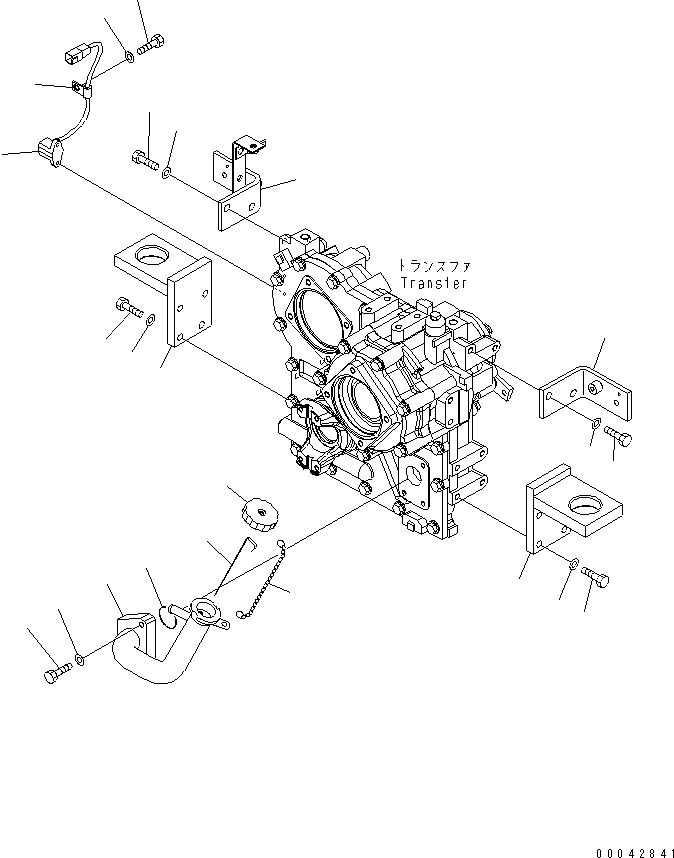 Схема запчастей Komatsu WA150-5 - ПЕРЕДАЧА КРЕПЛЕНИЕ (КОРПУС И ДАТЧИК) (ДЛЯ КРОМЕ ЯПОН.)(№77-) СИЛОВАЯ ПЕРЕДАЧА