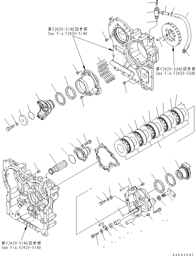 Схема запчастей Komatsu WA150-5 - ПЕРЕДАЧА (/) (СОЕДИНЕНИЕ)(№77-77) СИЛОВАЯ ПЕРЕДАЧА