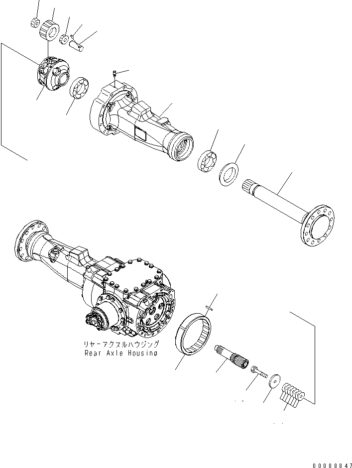 Схема запчастей Komatsu WA150-5 - ЗАДН. МОСТ (КОНЕЧНАЯ ПЕРЕДАЧА И КОЖУХ) (ЛЕВ.)(№78-) СИЛОВАЯ ПЕРЕДАЧА