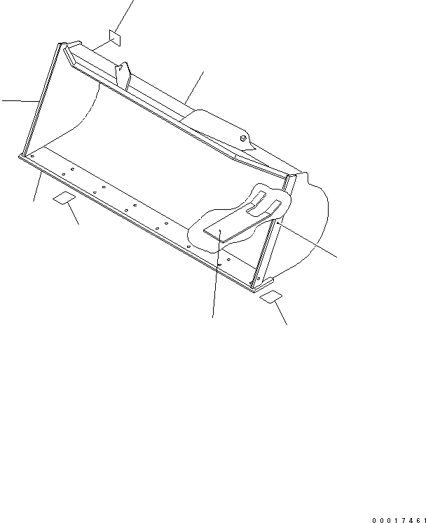 Схема запчастей Komatsu WA150-5 - КОВШ .M (С РЕЖУЩ. КРОМКОЙ НА БОЛТАХ¤ .M)(№9-) РАБОЧЕЕ ОБОРУДОВАНИЕ