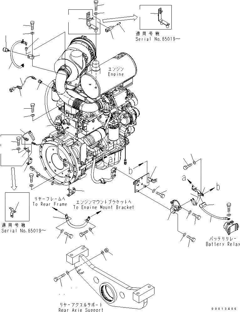 Схема запчастей Komatsu WA150-5-A - Э/ПРОВОДКА ДВИГАТЕЛЯ (/) (STARTER Э/ПРОВОДКА И ДАТЧИК) (С КОНДИЦИОНЕРОМ) КОМПОНЕНТЫ ДВИГАТЕЛЯ