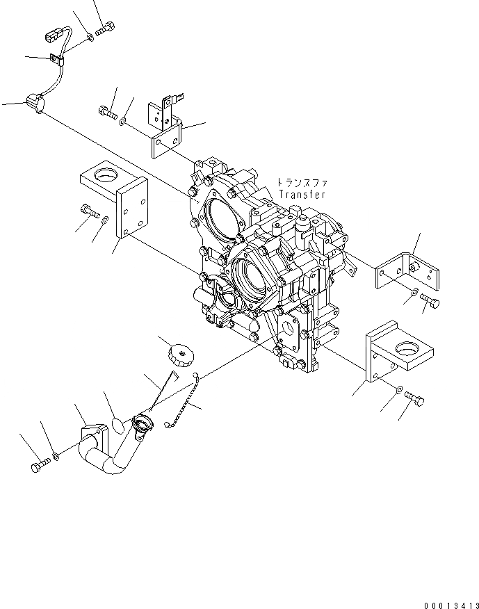 Схема запчастей Komatsu WA150-5-A - ПЕРЕДАЧА КРЕПЛЕНИЕ ТРАНСМИССИЯ