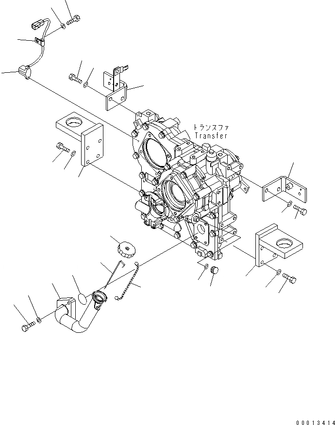 Схема запчастей Komatsu WA150-5-A - ПЕРЕДАЧА КРЕПЛЕНИЕ (ТАХОГРАФ) ТРАНСМИССИЯ