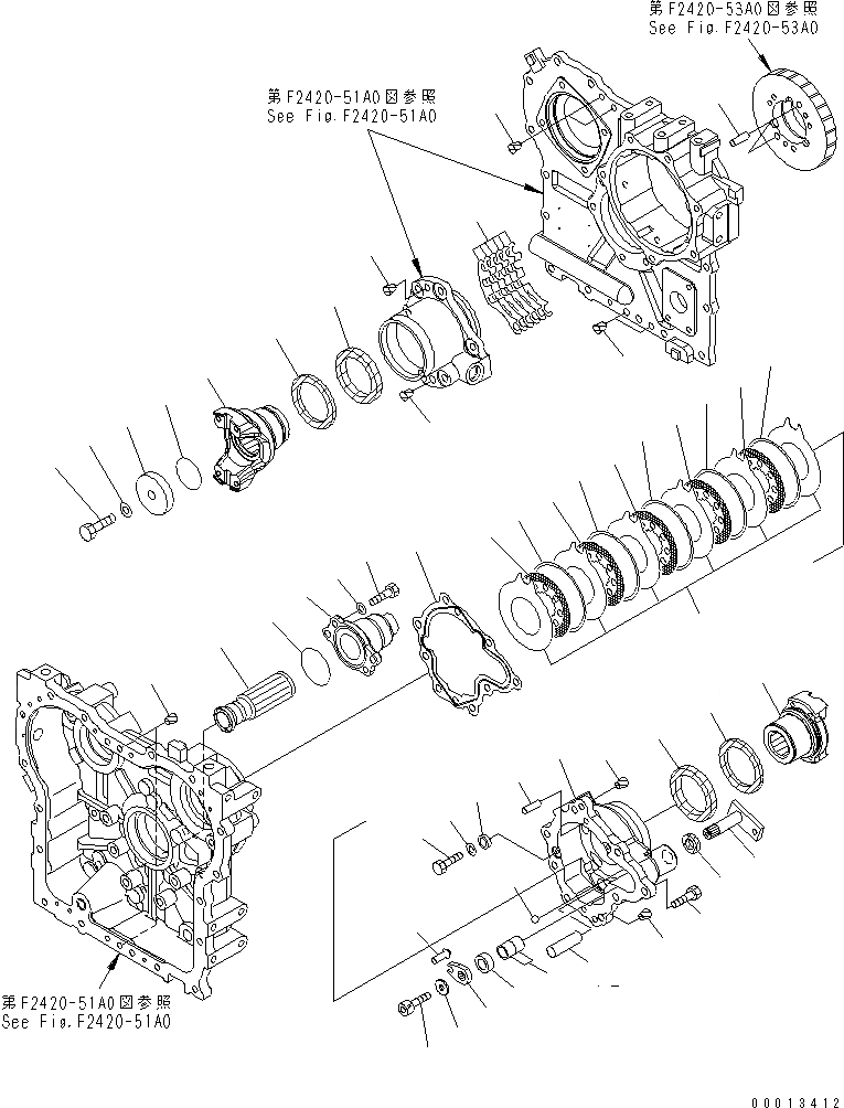 Схема запчастей Komatsu WA150-5-A - ПЕРЕДАЧА (/) (СОЕДИНЕНИЕ) ТРАНСМИССИЯ