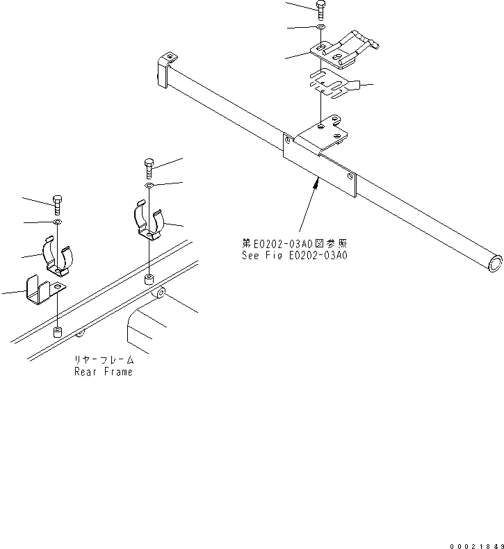 Схема запчастей Komatsu WA150-5-CN - КАПОТ (КРЫШКАAND STRIKER) ЧАСТИ КОРПУСА