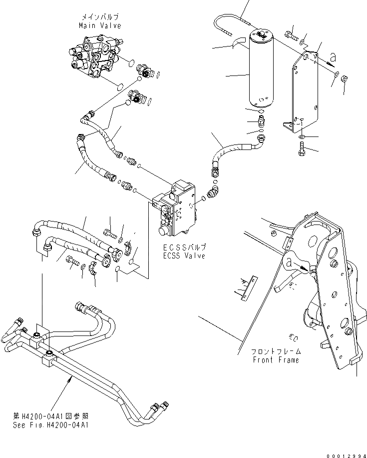 Схема запчастей Komatsu WA150-5-SS - ГИДРОЛИНИЯ (E.C.S.S ACCUMLATOR) ГИДРАВЛИКА