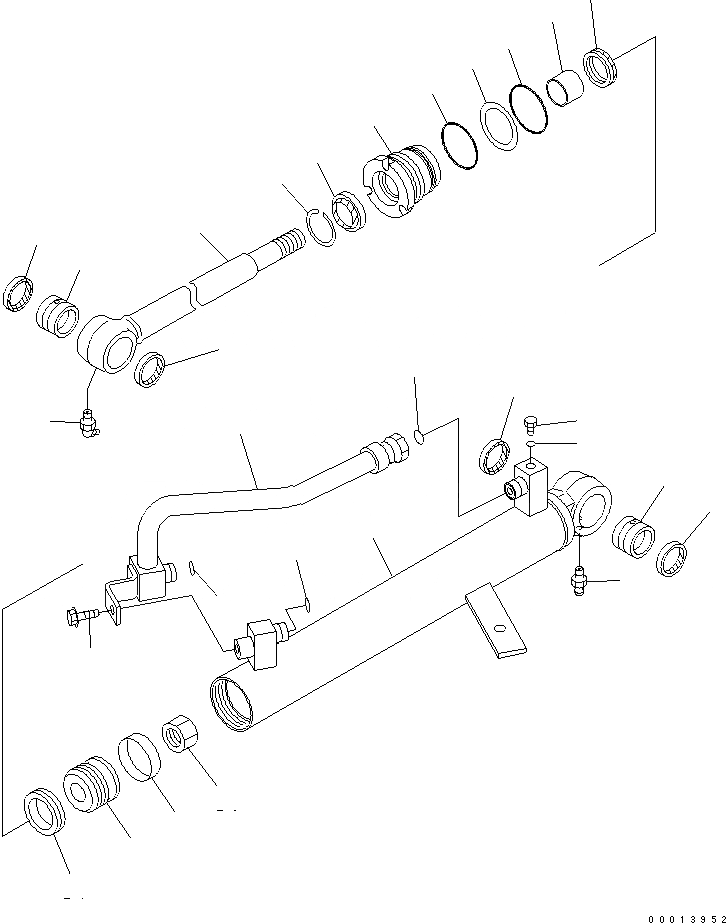 Схема запчастей Komatsu WA150-5-SS - ЦИЛИНДР РУЛЕВ. УПР-Я (ВНУТР. ЧАСТИ) ОСНОВН. КОМПОНЕНТЫ И РЕМКОМПЛЕКТЫ