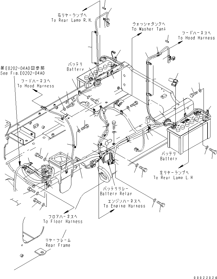 Схема запчастей Komatsu WA150-5-TK - ЗАДН. Э/ПРОВОДКА (/) (ОСНОВН. Э/ПРОВОДКА) (LIVESTOCK RASING СПЕЦ-Я.) ЭЛЕКТРИКА